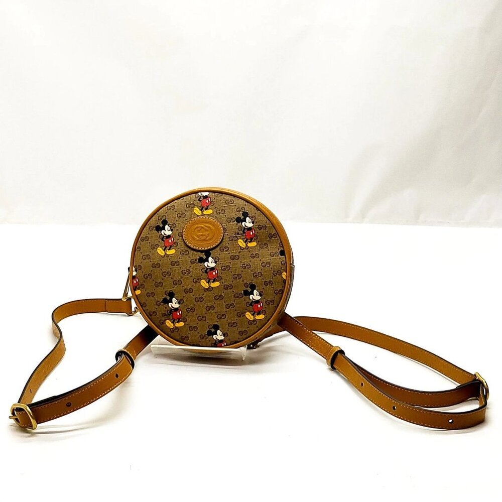 Gucci BackPack Bag Brown PVC 945-070325